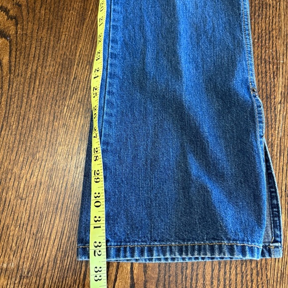 Abercrombie & Fitch Low Rise Button Fly Flare Jeans Y2K Patch Pocket Size 8 - Picture 12 of 13